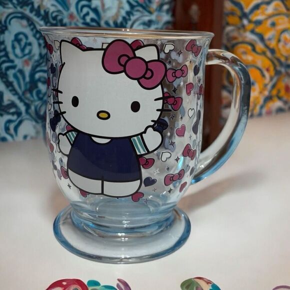 Hello Kitty Clear Blue Mug *NEW* - Picture 1 of 5